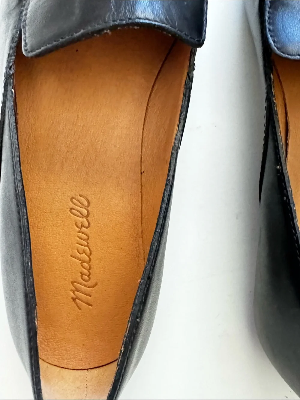 Madewell Black Frances Skimmer Pointed Leather Slip-On Loafers size 8.5